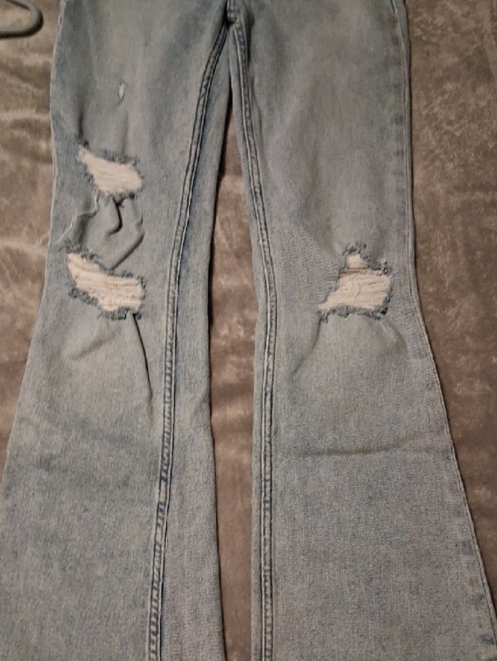 Idyllwind Light Blue Distressed Flare Jeans - Picture 3 of 5